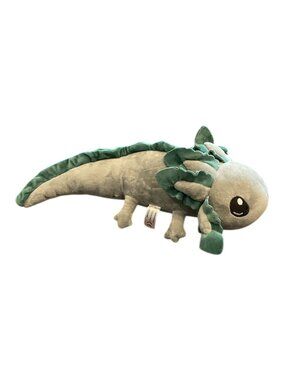 AXOLOTL Plush Grey and Green Stuffed Animal Toy Amphibian Salamander Water Dog